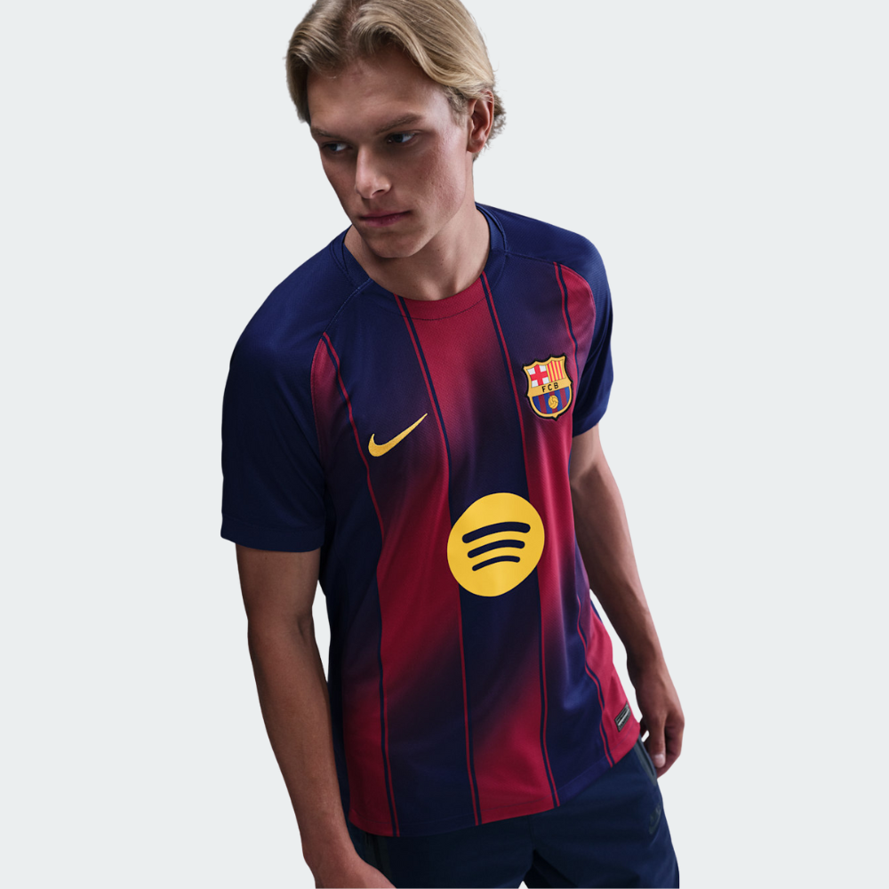 Nike FC Barcelona 2025/26 Men's Home Replica Jersey - Deep Royal Blue/Deep Royal Blue/Noble Red/Midwest Gold