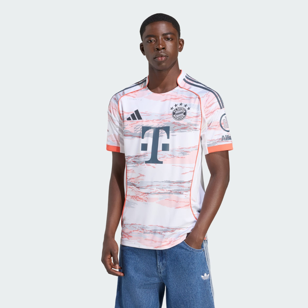 adidas FC Bayern München 2025/26 Away Jersey Men’s Football Shirt White Slim Fit