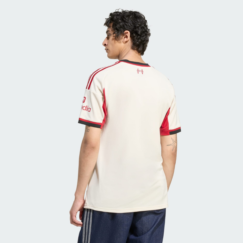 adidas Liverpool FC 2025/26 Away Jersey Men’s Football Shirt Off-White Slim Fit