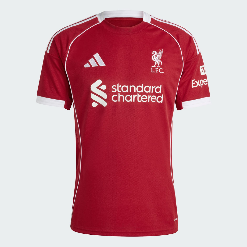 adidas Liverpool FC 2025/26 Home Jersey Men’s Football Shirt Red Slim Fit