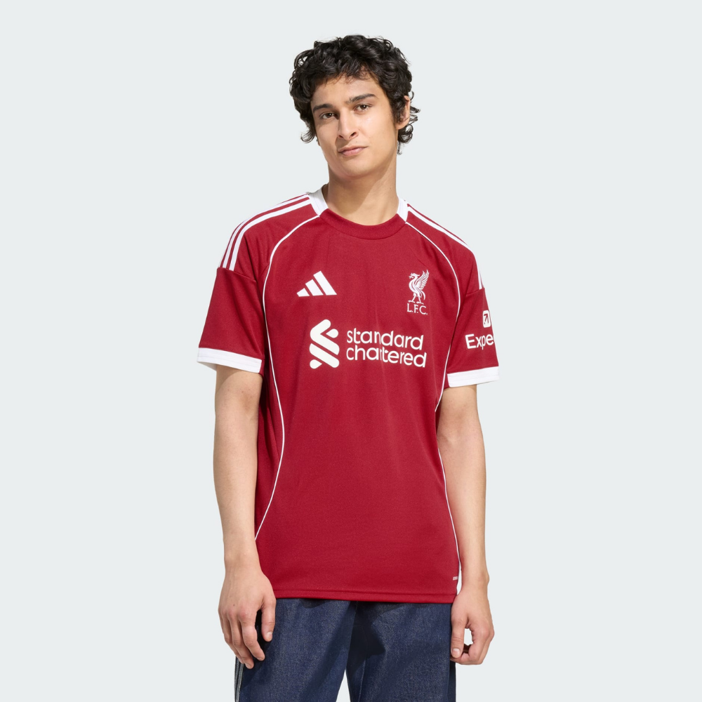 adidas Liverpool FC 2025/26 Home Jersey Men’s Football Shirt Red Slim Fit