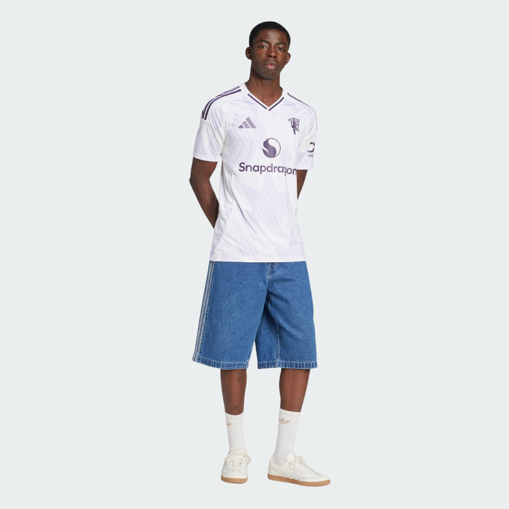 adidas Manchester United 2025/26 Away Jersey Men’s Football Shirt White Slim Fit