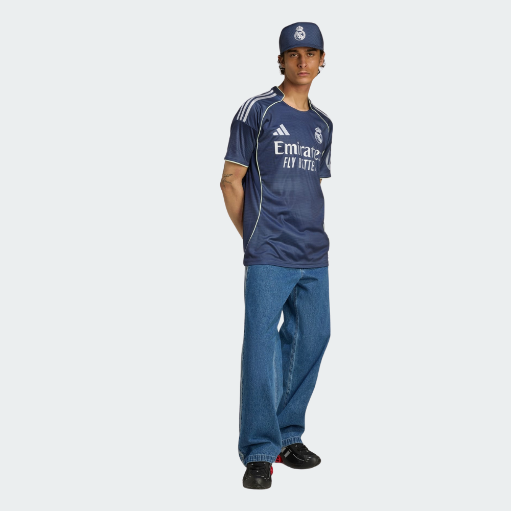 adidas Real Madrid 2025/26 Away Jersey Men’s Football Shirt Silver Slim Fit
