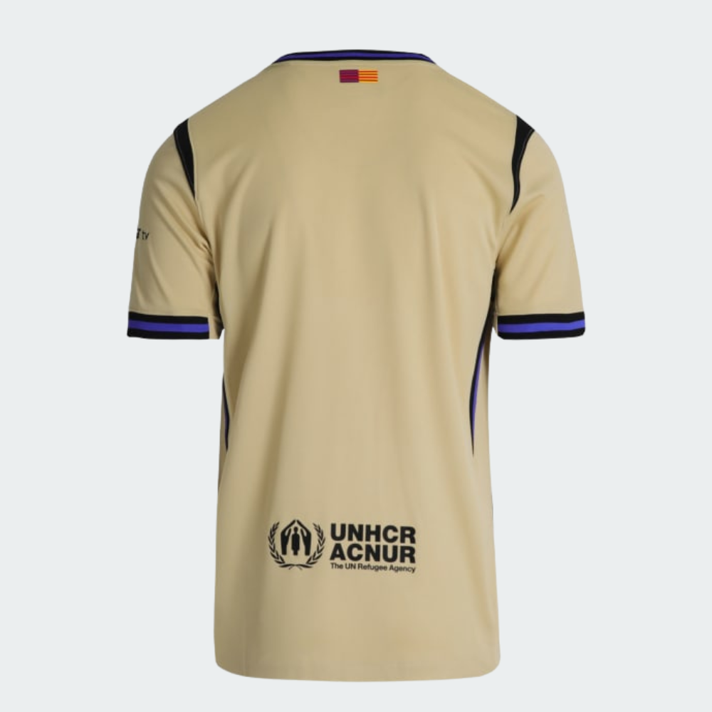Nike FC Barcelona 2025/26 Away Jersey Men’s Replica Shirt Gold Dri-FIT