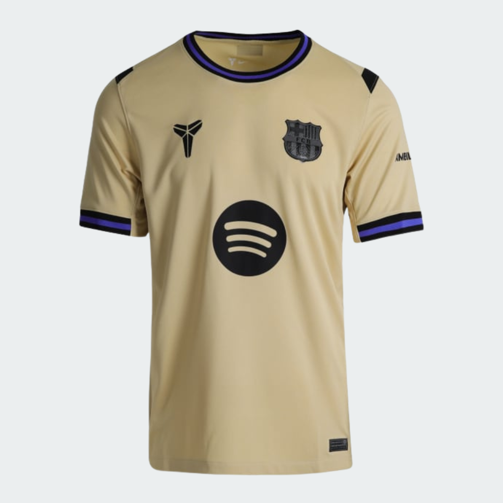 Nike FC Barcelona 2025/26 Away Jersey Men’s Replica Shirt Gold Dri-FIT