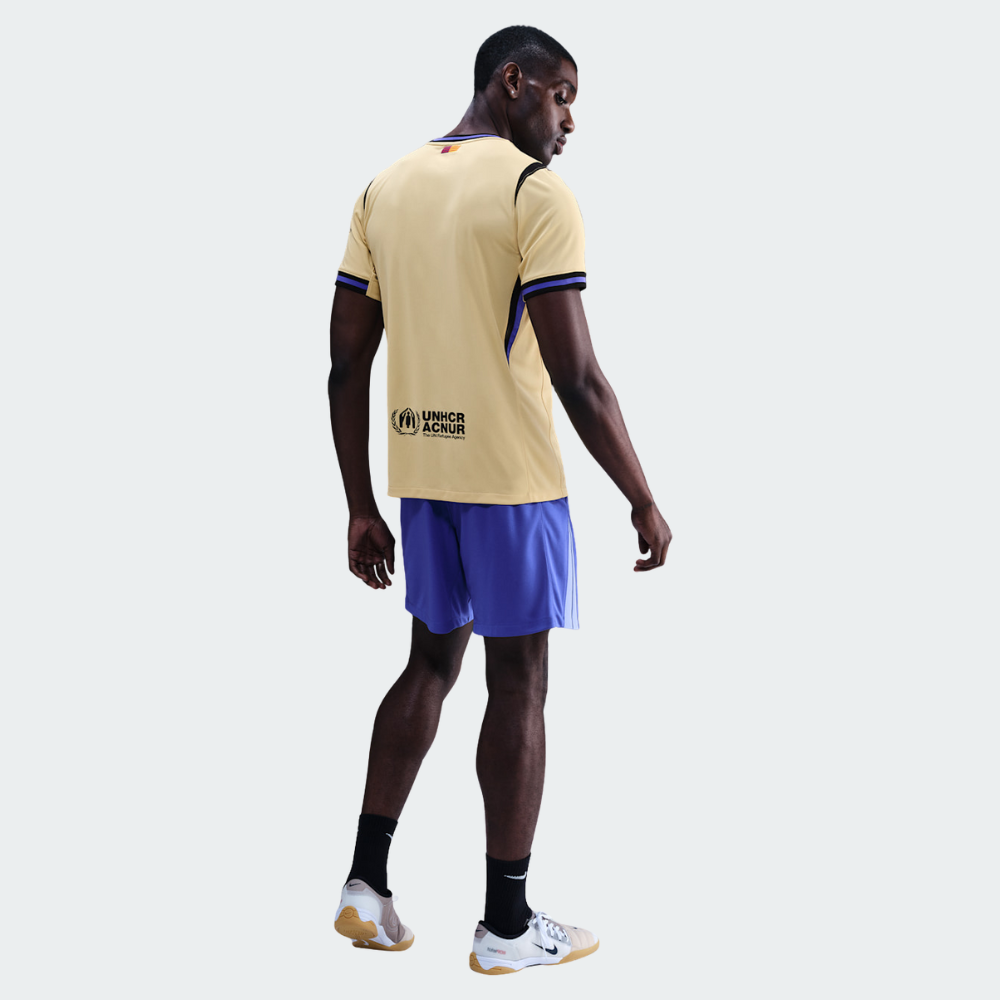 Nike FC Barcelona 2025/26 Away Jersey Men’s Replica Shirt Gold Dri-FIT